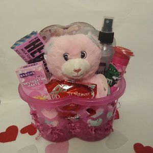 Olivia Grace Sheer Peony Valentines Basket